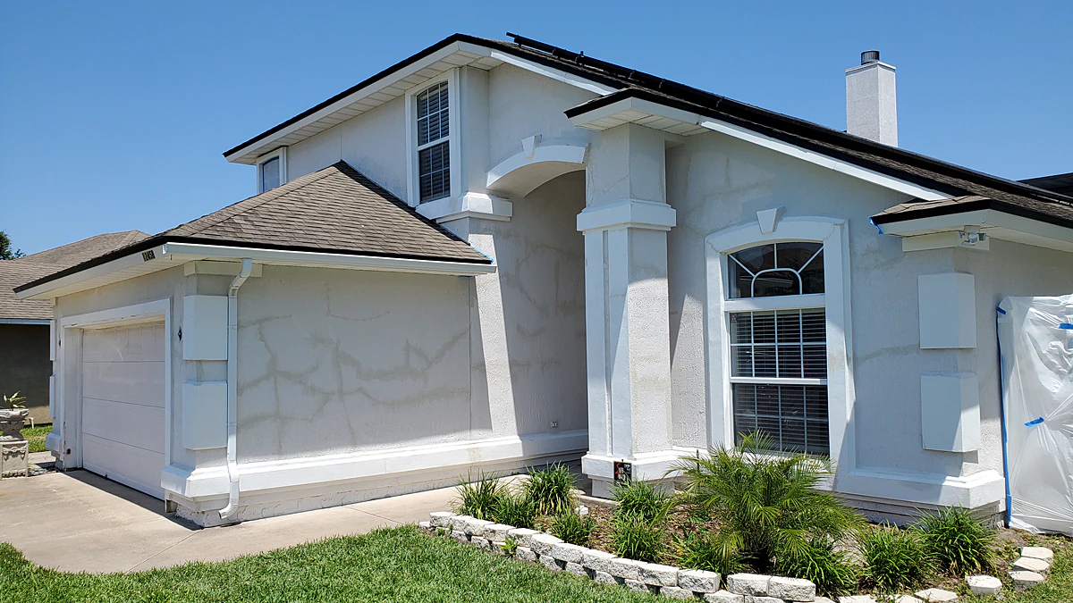 Before the Stucco Repair and Exterior Painting in Jacksonville FL 32225 in Kensington, Jacksonville, FL