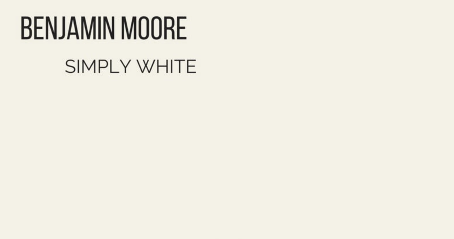 BENJAMIN MOORE SIMPLY WHITE