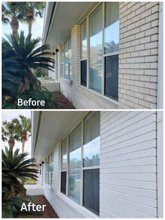 Pictures of painted brick homes