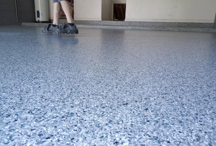 Epoxy garage floor concrete coating by A New Leaf Painting in Jacksonville FL