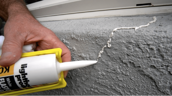 caulk stucco cracks