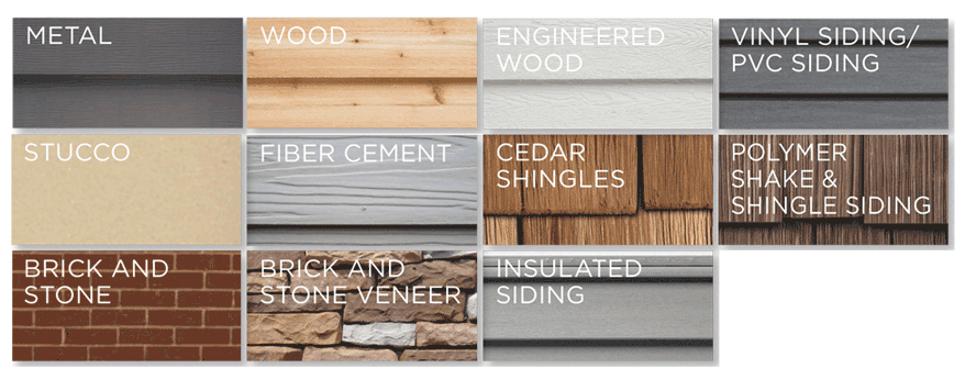 Types of siding Types of siding