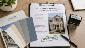 Professional HOA paint approval submission packet for Julington Creek Plantation and Nocatee homeowners by A New Leaf Painting.