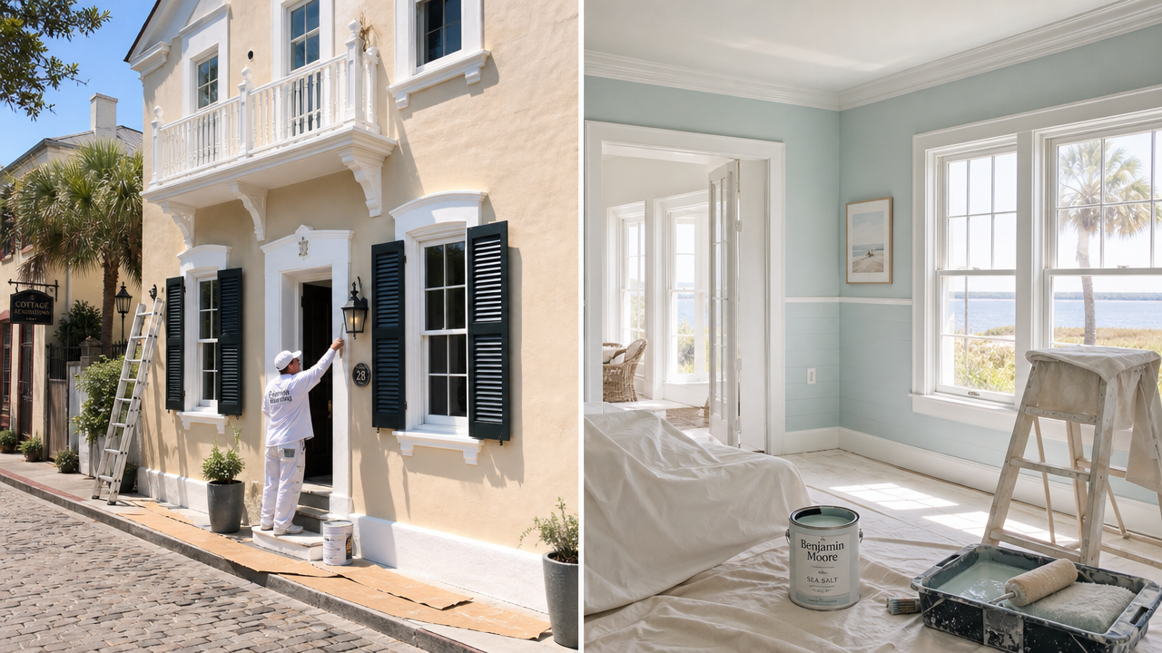Interior painting by a contractor in St. Augustine Shores, St. Johns County, FL