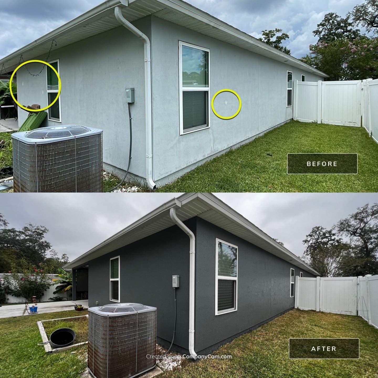 Exterior house painting on a World Golf Village home, St. Augustine, FL