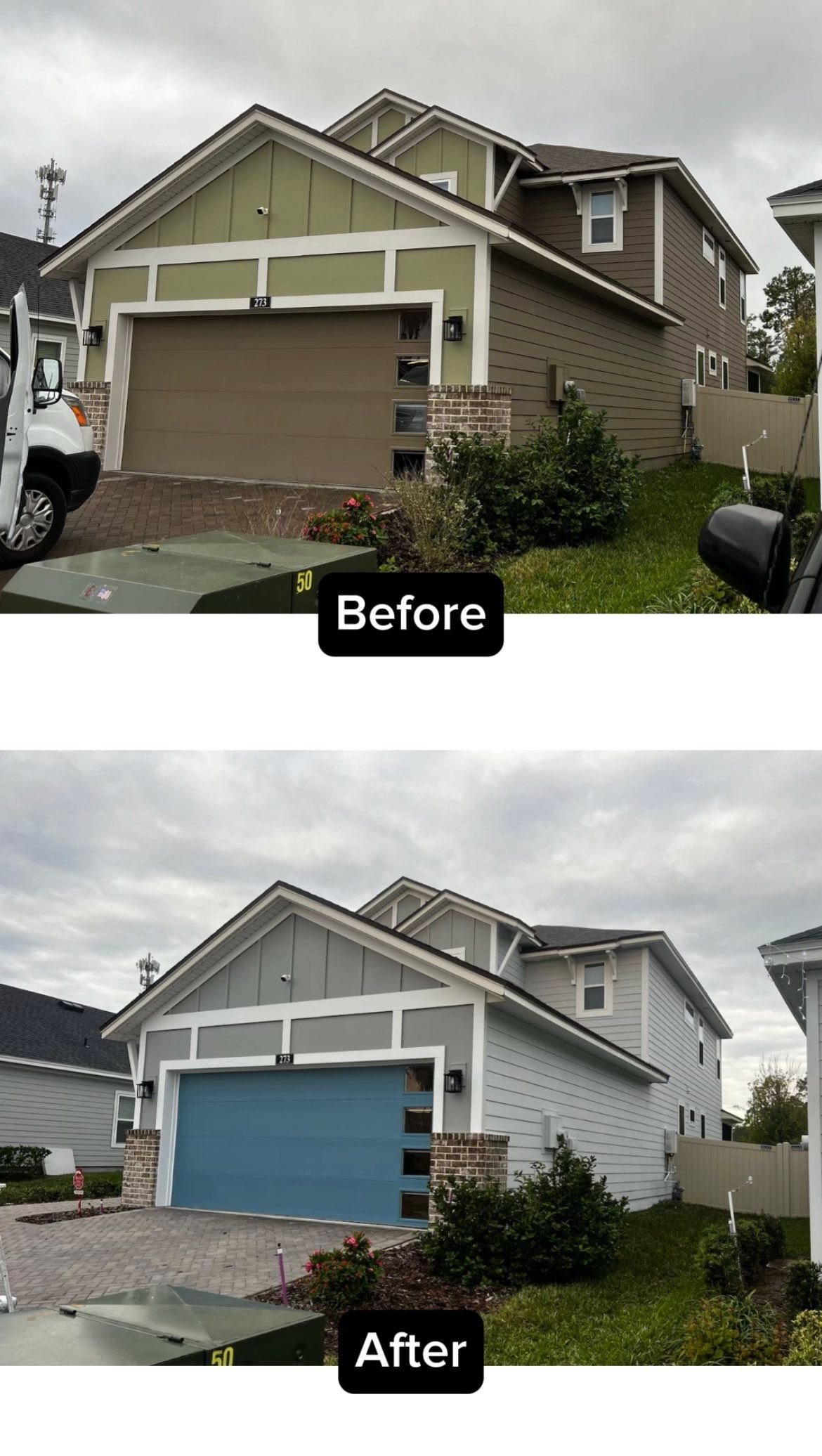 Licensed and insured painters in Jacksonville FL before and after results from A New Leaf Painting