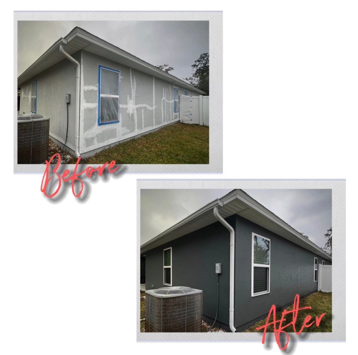 Stucco repair and exterior painting on a home in World Golf Village, FL