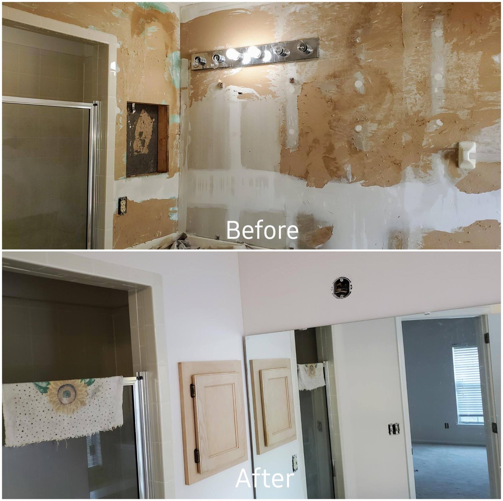Wall repair after wallpaper removal before interior painting in Jacksonville FL