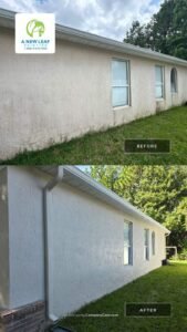 Finished stucco exterior painting project in East Hampton, Jacksonville