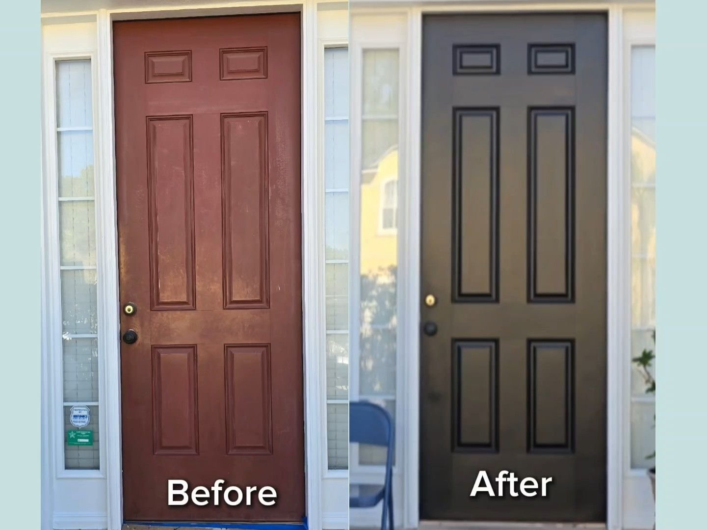 Stucco repair and painting before and after comparison in Jacksonville FL
